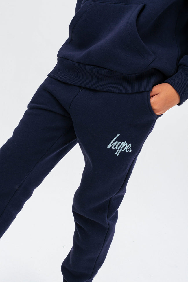 HYPE BOYS NAVY WAVE SCRIPT JOGGERS