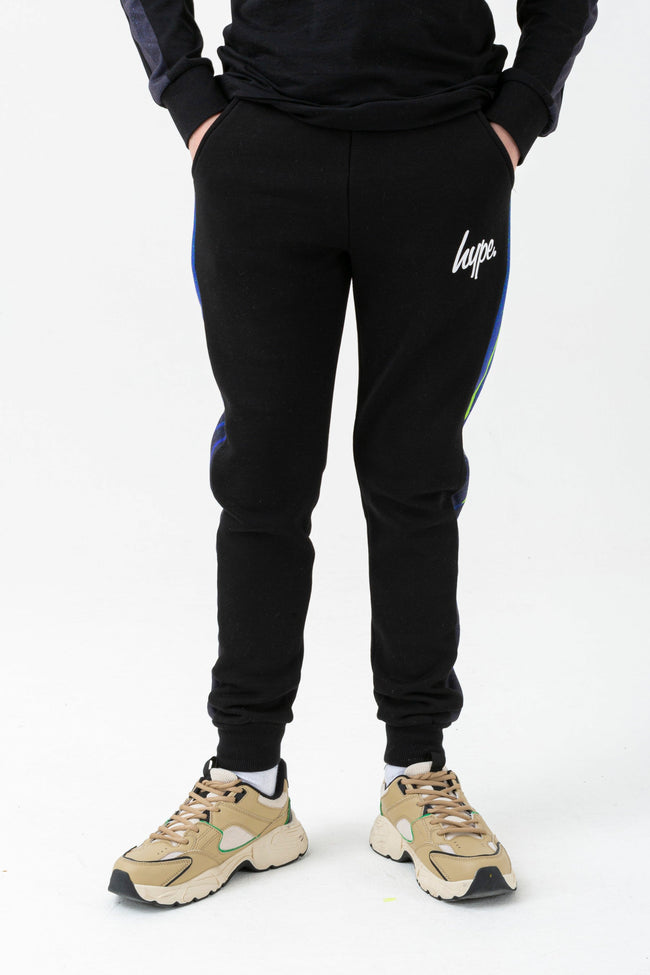 HYPE BOYS BLACK PACIFIC DRIPS SCRIPT JOGGERS