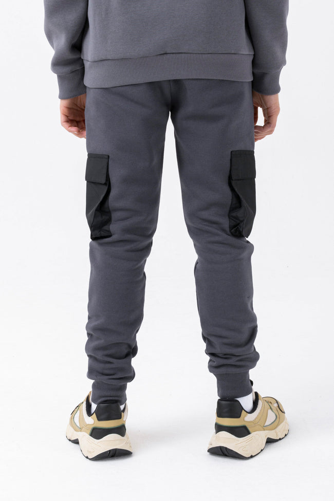 HYPE BOYS CHARCOAL PLOY SCRIPT JOGGERS