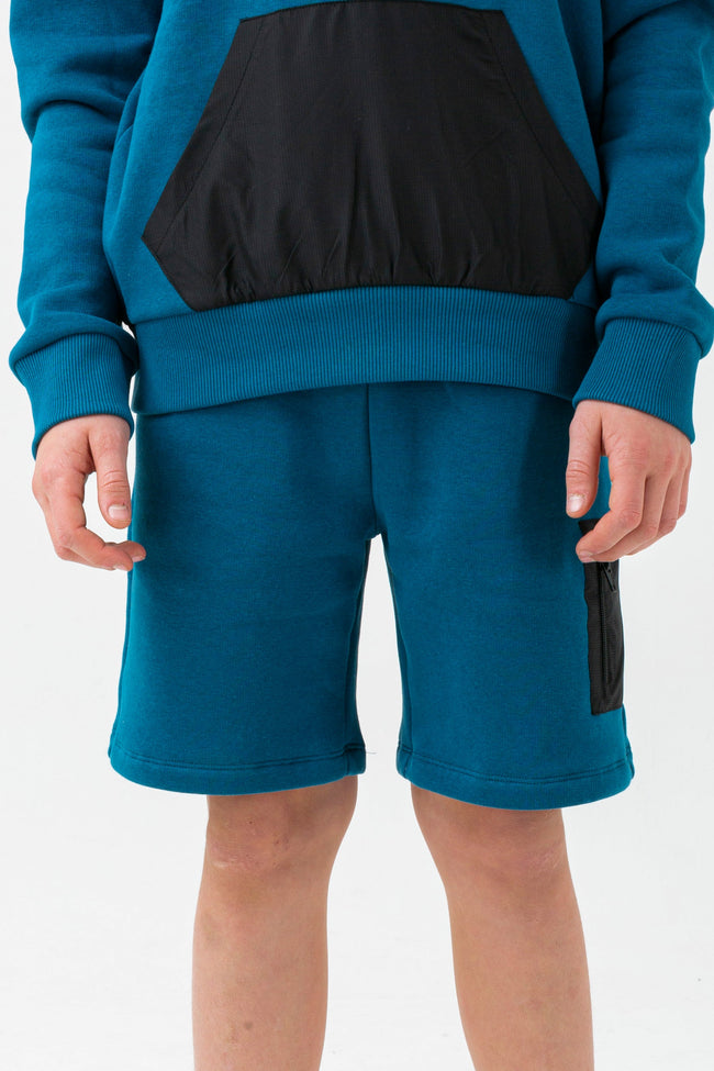 HYPE BOYS TEAL COMMAND SHORTS