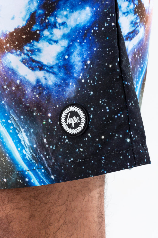 HYPE BOYS BLACK ODYSSEY CREST SWIM SHORTS