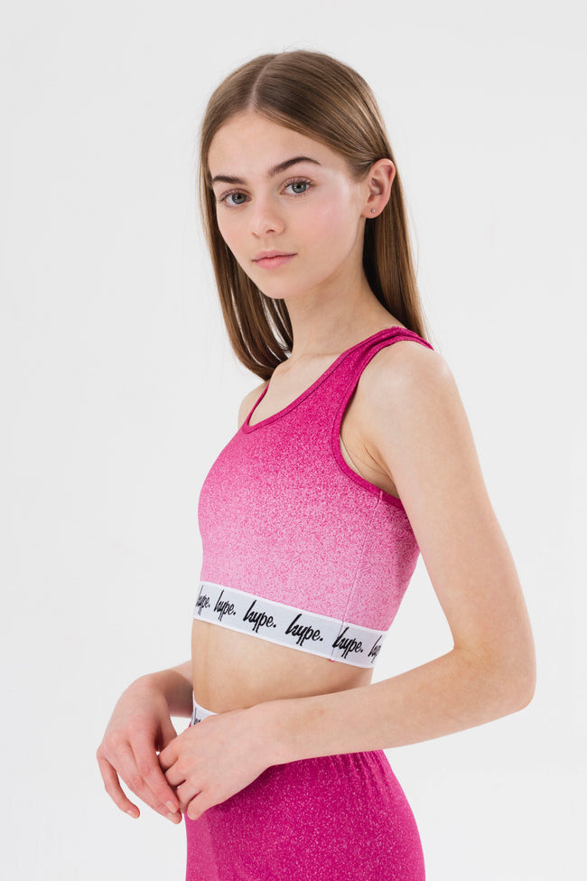 HYPE GIRLS PINK SPECKLE FADE TAPE BRALET