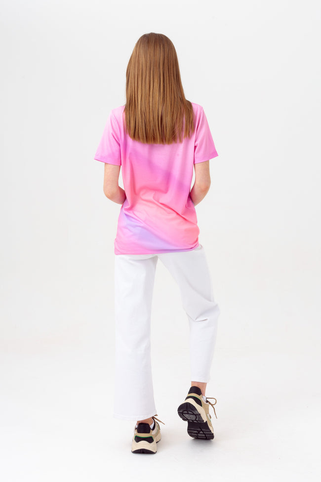 HYPE GIRLS PINK OMBRE SCRIPT T-SHIRT