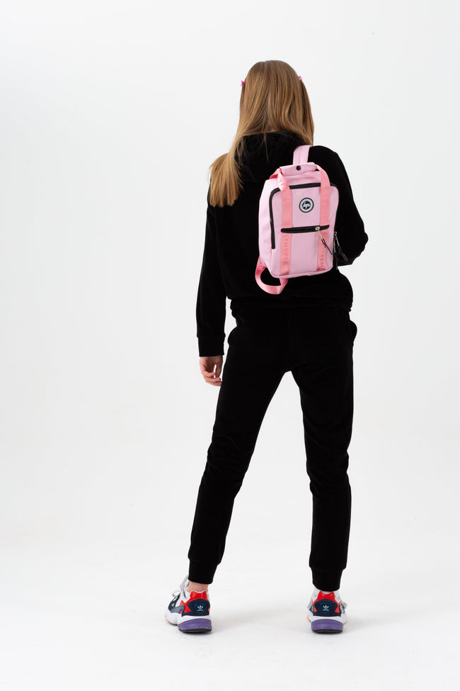 HYPE GIRLS BLACK VELOUR ZIP THROUGH HOODIE