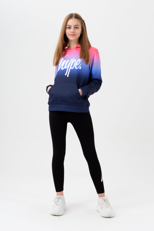 HYPE GIRLS MULTI DARK BERRY FADE SCRIPT HOODIE