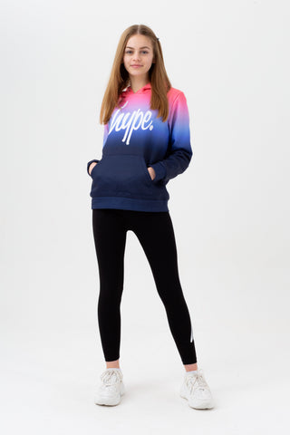 HYPE GIRLS MULTI DARK BERRY FADE SCRIPT HOODIE