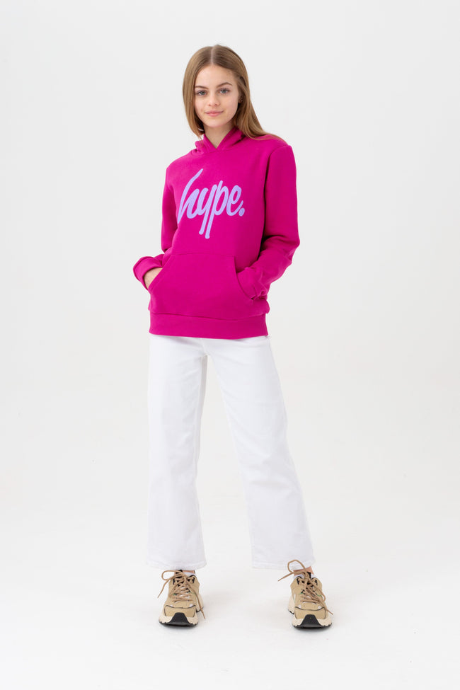 HYPE GIRLS BERRY SCRIPT HOODIE