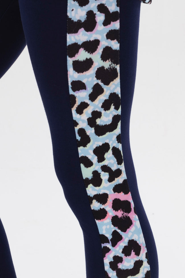 HYPE GIRLS NAVY ICE LEOPARD LEGGINGS