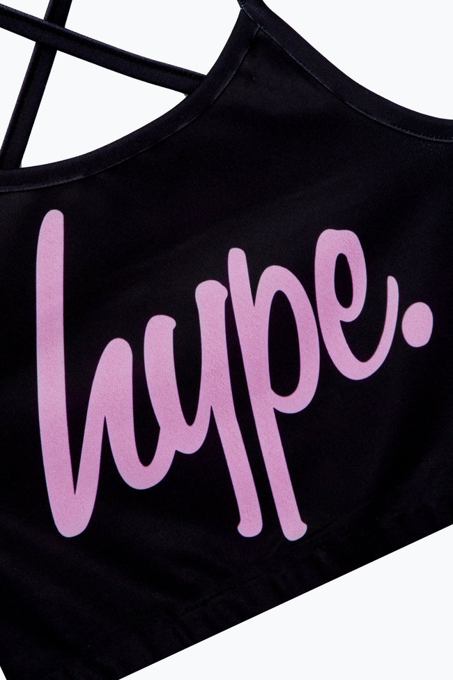 HYPE GIRLS BLACK SCRIPT BIKINI