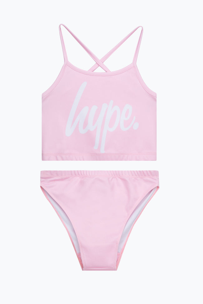 HYPE GIRLS PINK SCRIPT BIKINI