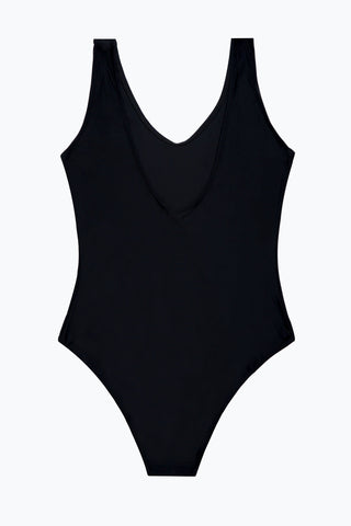 HYPE GIRLS BLACK SCRIPT SWIMSUIT