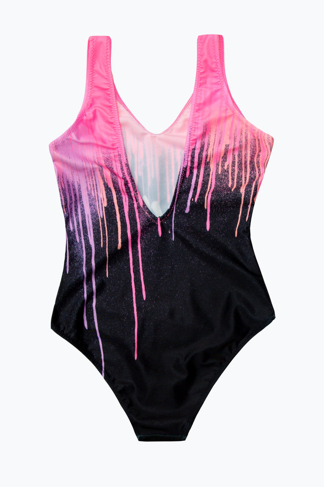 HYPE GIRLS PINK DRIPS SCRIPT SWIMSUIT