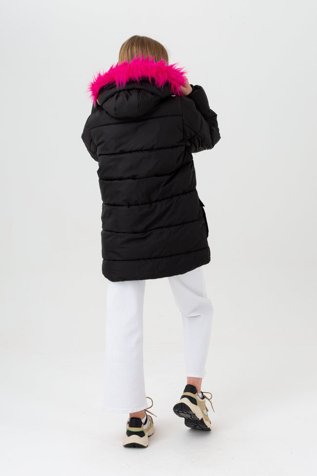 HYPE GIRLS BLACK BLOOM CREST EXPLORER JACKET