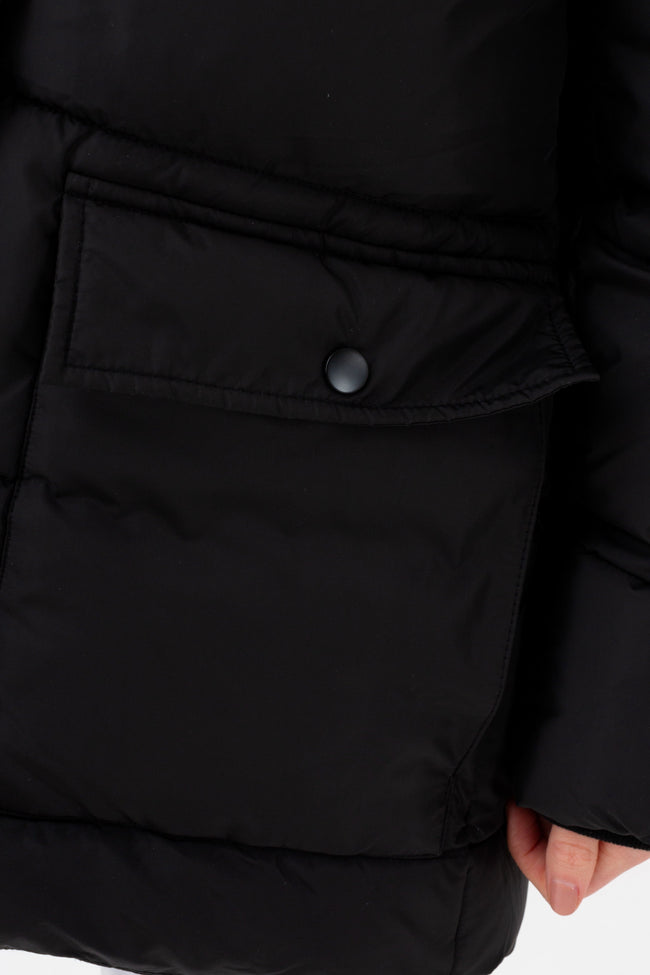 HYPE GIRLS BLACK BLOOM CREST EXPLORER JACKET