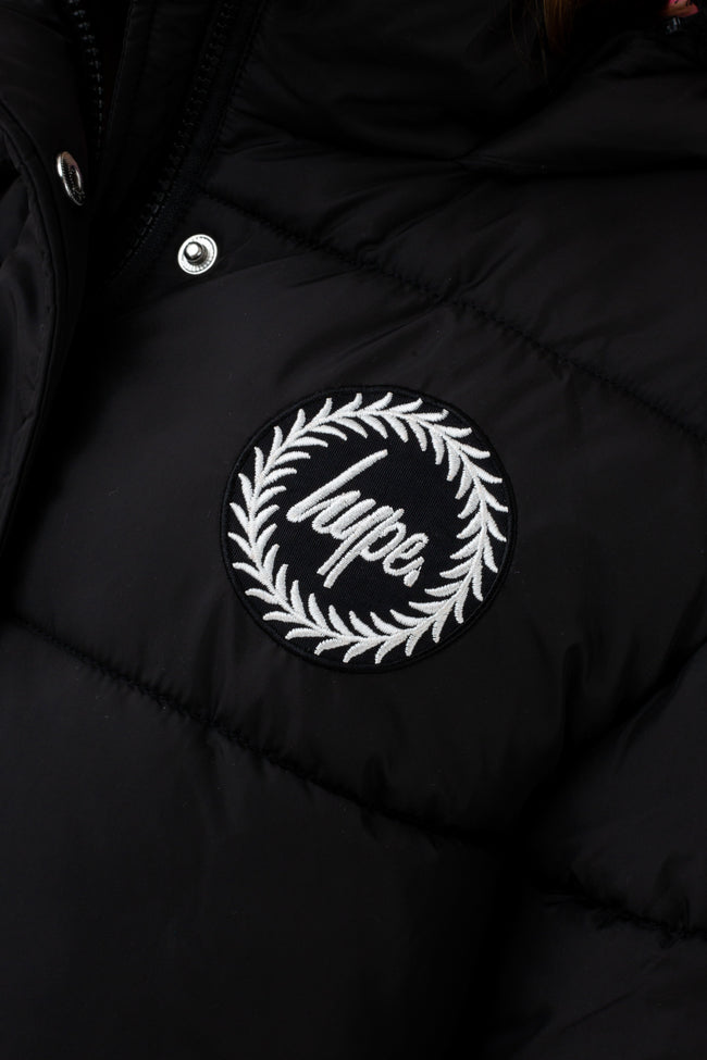 HYPE GIRLS BLACK BLOOM CREST EXPLORER JACKET