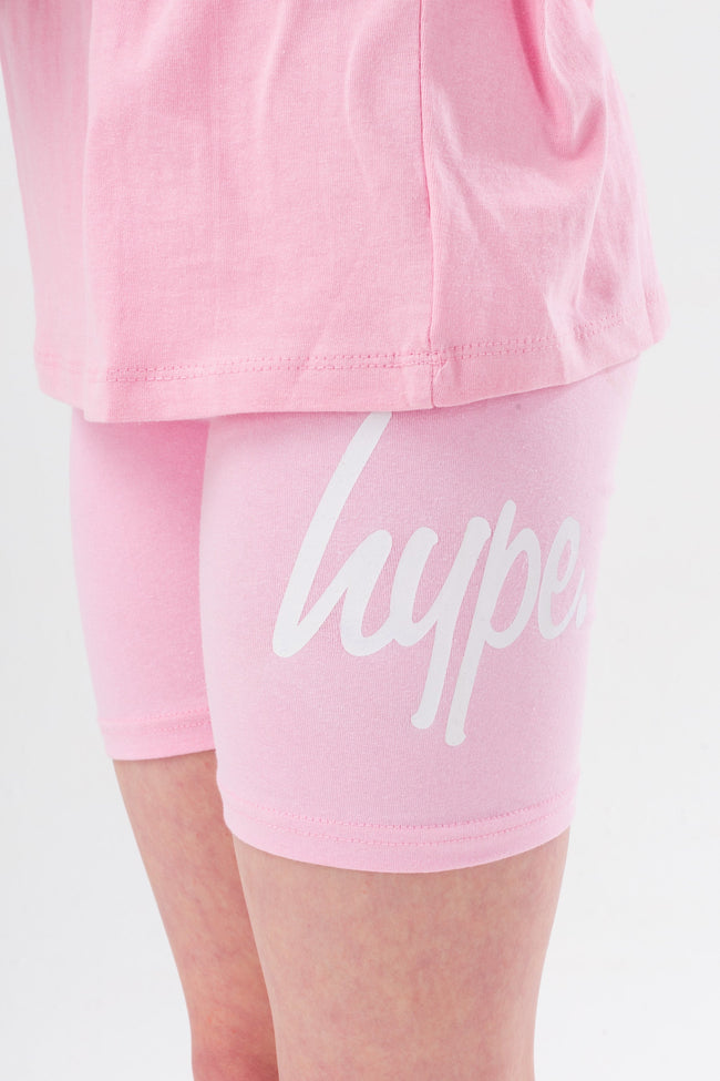 HYPE GIRLS PINK SCRIPT TEE AND SHORTS SET