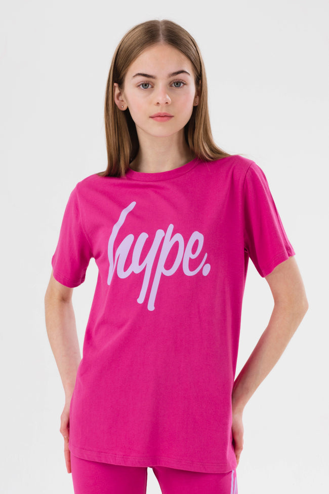 HYPE GIRLS BERRY SCRIPT TEE AND SHORTS SET