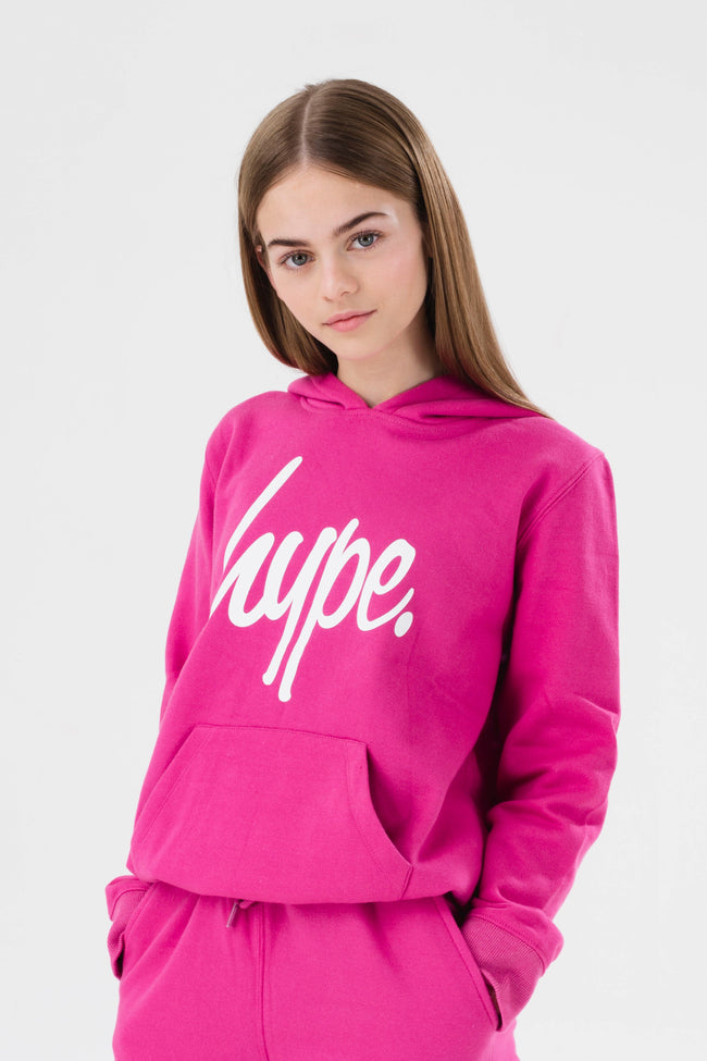 HYPE GIRLS BERRY SCRIPT HOODIE & JOGGERS SET