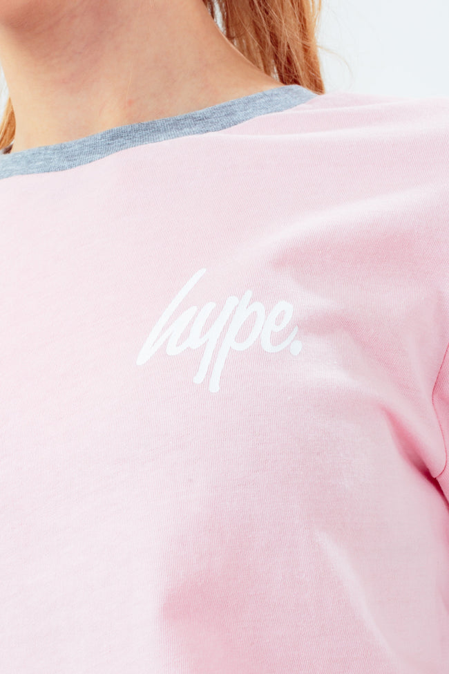 HYPE GIRLS PINK HEART SCRIPT LONG PJ'S