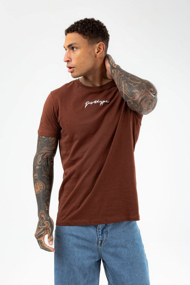 HYPE MENS CAPPUCCINO SCRIBBLE T-SHIRT