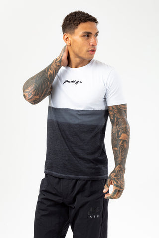 HYPE MENS BLACK FADE SCRIBBLE T-SHIRT