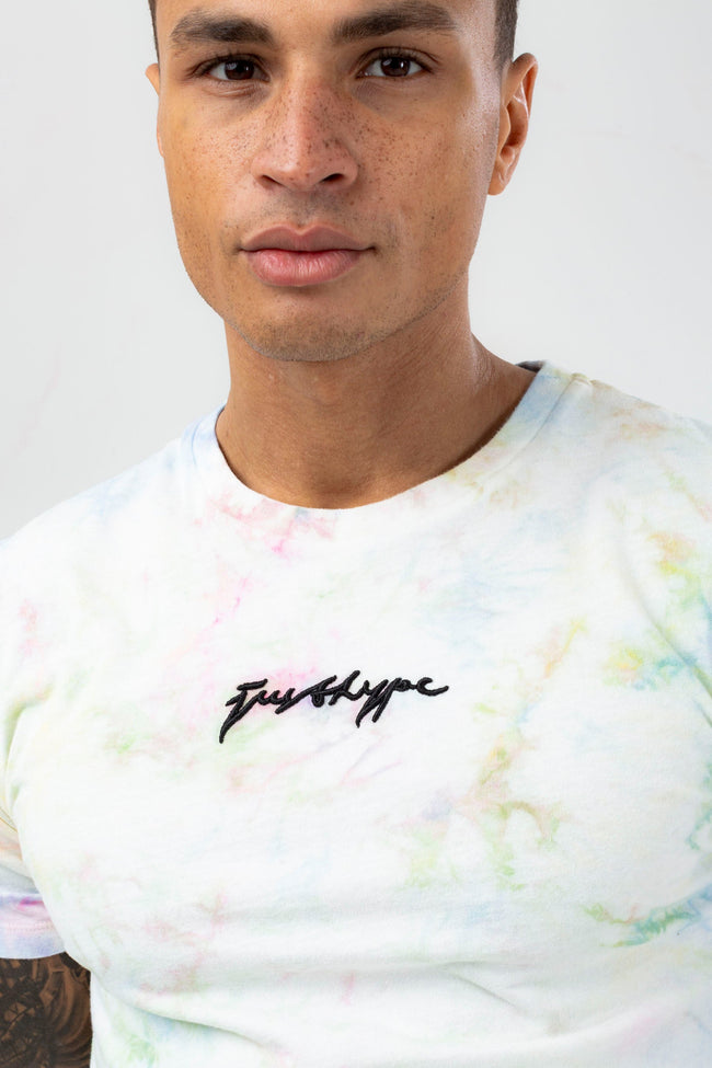 HYPE MENS MULTI CANE DYE SCRIBBLE T-SHIRT