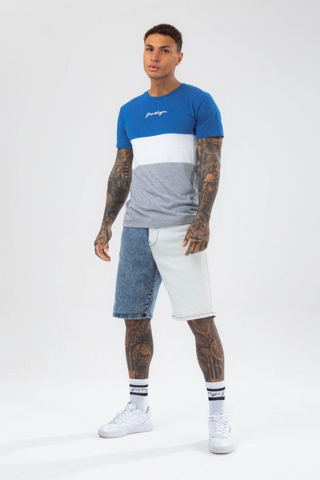 HYPE MENS BLUE ENDERBY SCRIBBLE T-SHIRT