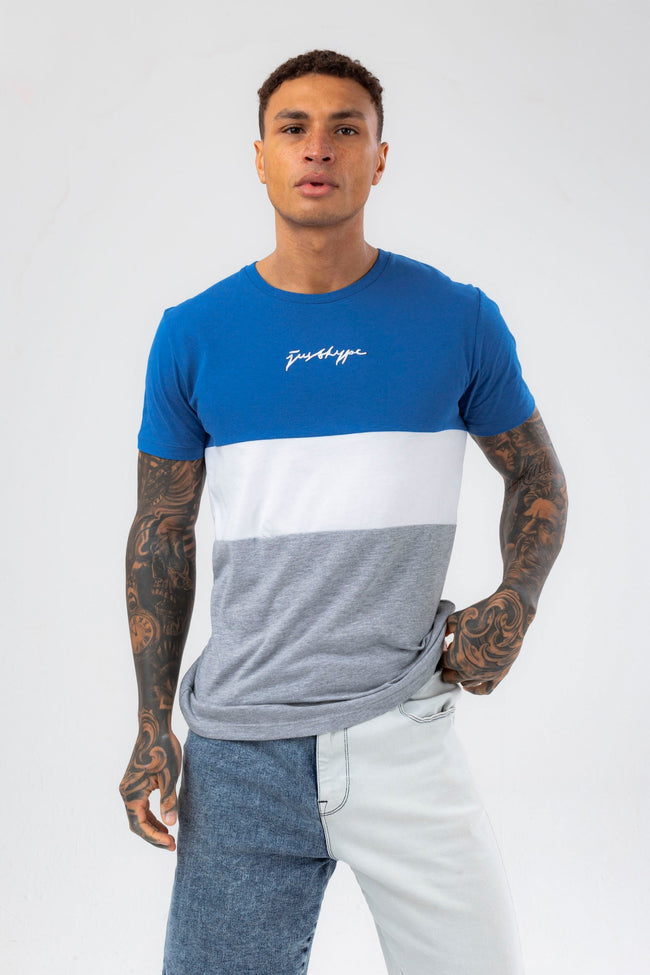 HYPE MENS BLUE ENDERBY SCRIBBLE T-SHIRT