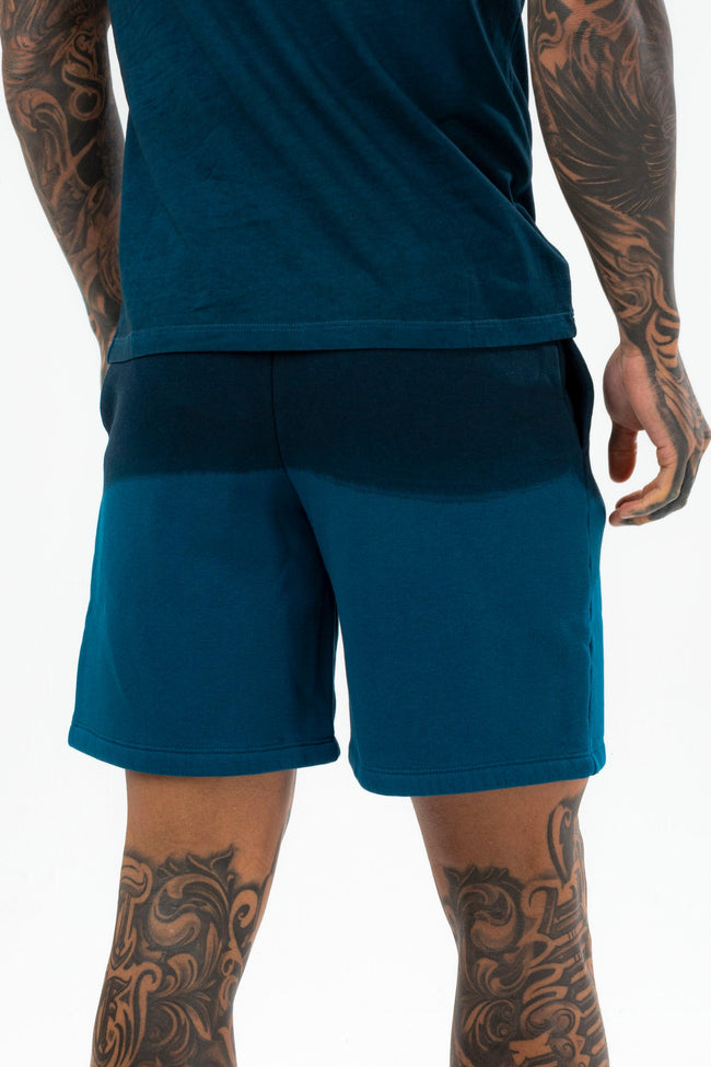 HYPE MENS TEAL FADE SCRIBBLE SHORTS