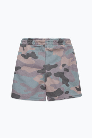 HYPE MENS KHAKI CLASSIC CAMO SCRIBBLE SHORTS