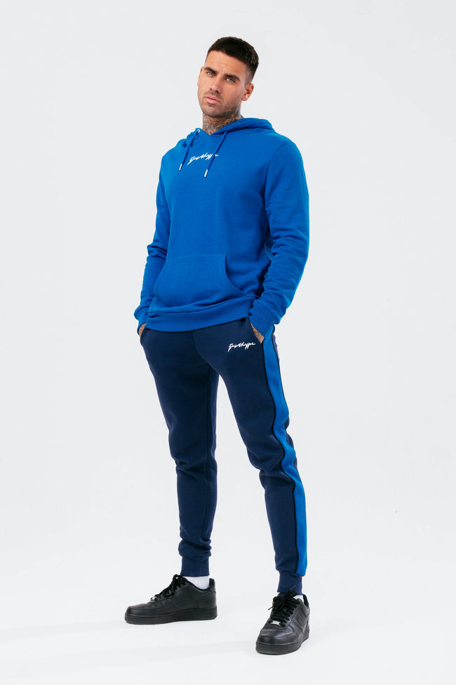 HYPE MENS BLUE SCRIBBLE HOODIE