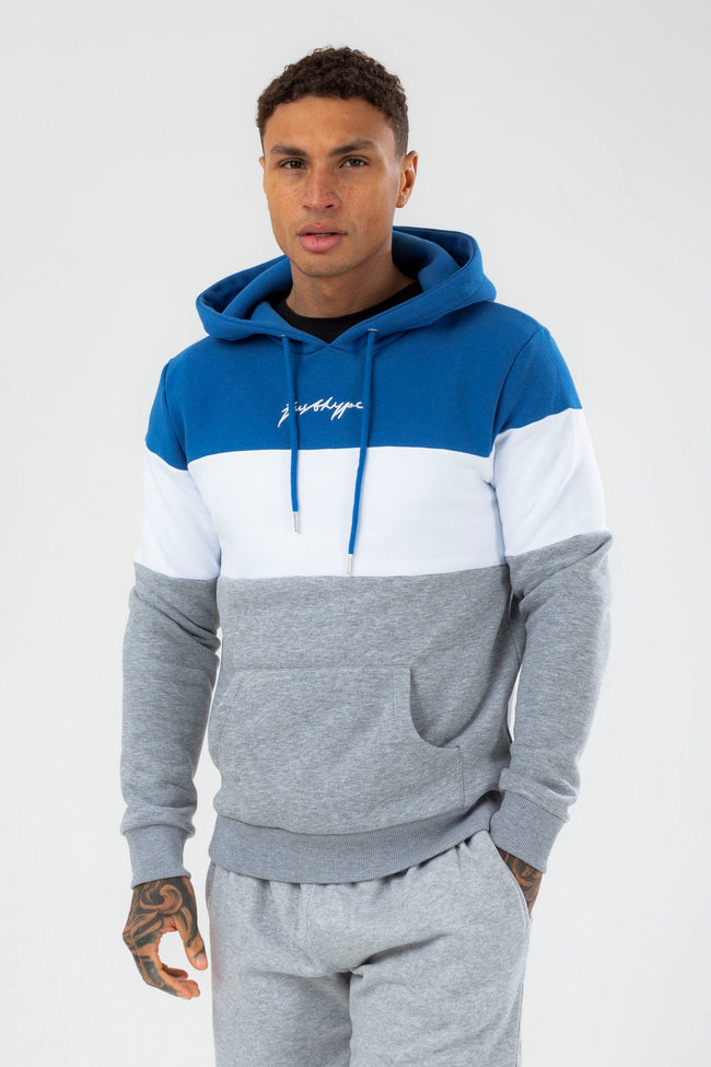 HYPE MENS BLUE ENDERBY SCRIBBLE HOODIE