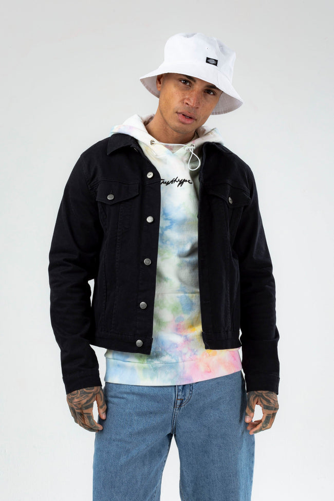 HYPE MENS MULTI CANE DYE SCRIBBLE HOODIE