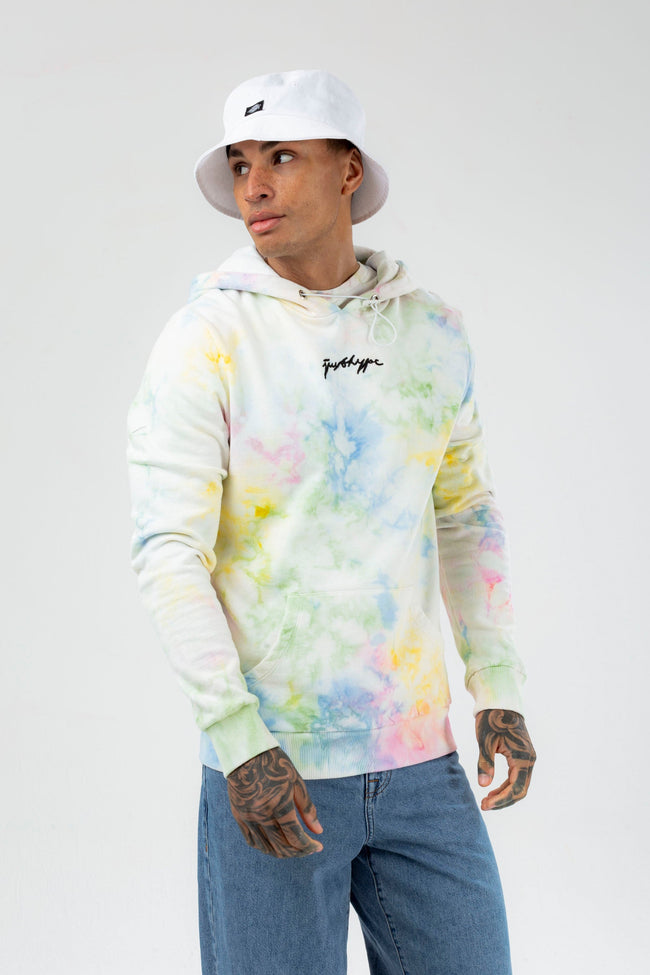 HYPE MENS MULTI CANE DYE SCRIBBLE HOODIE