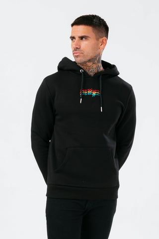 HYPE MENS BLACK TRIPLE SCRIBBLE HOODIE