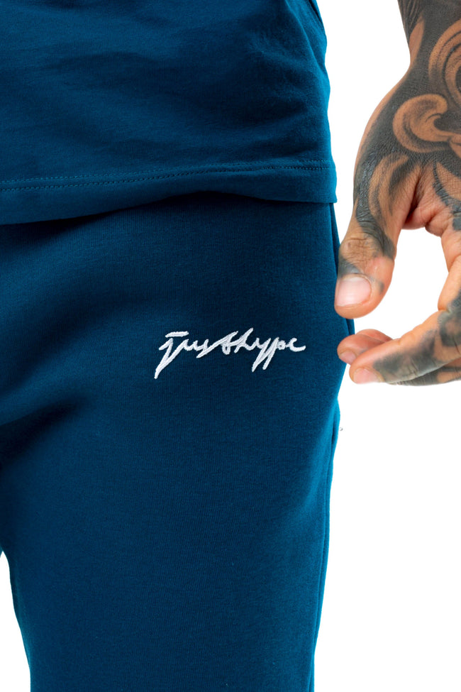 HYPE MENS TEAL SCRIBBLE JOGGERS