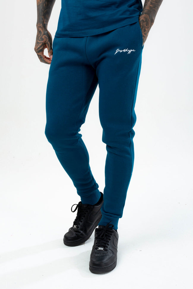 HYPE MENS TEAL SCRIBBLE JOGGERS