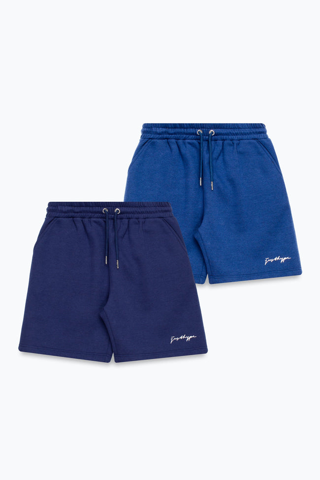 HYPE MENS BLUE SCRIBBLE SHORTS