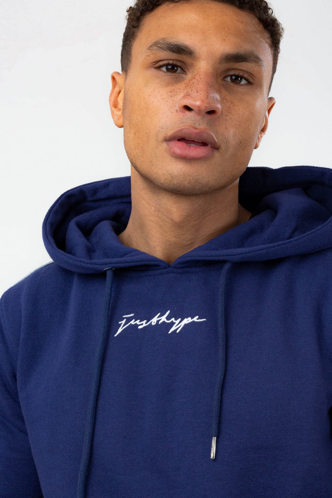 HYPE MENS NAVY ILFORD SCRIBBLE HOODIE & JOGGERS SET