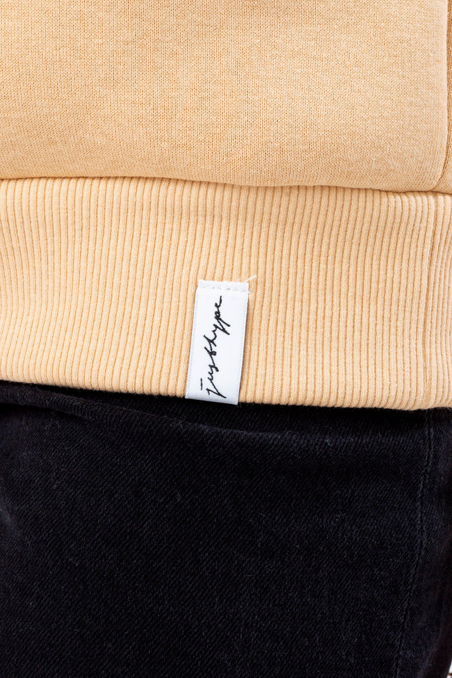 HYPE WOMENS HAZELNUT LABEL CREW NECK