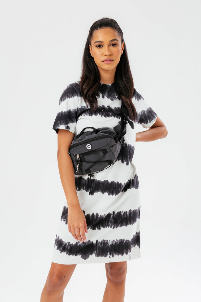 HYPE WOMENS MULTI STRIPE DYE TEE DRESS