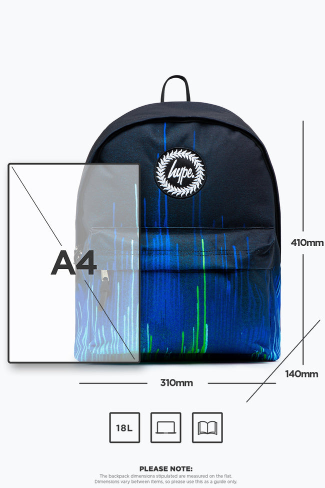 HYPE UNISEX BLACK PACIFIC DRIPS CREST BACKPACK