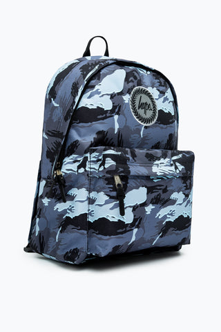 HYPE UNISEX GREY GLOOM CAMO CREST BACKPACK