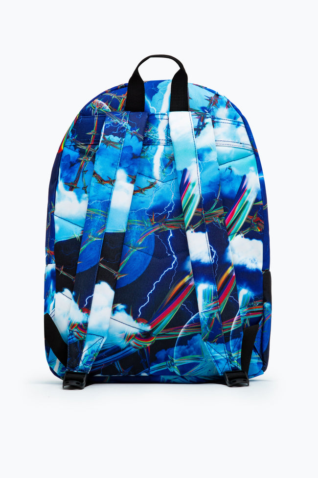 HYPE UNISEX BLUE LIGHTNING BARBWIRE CREST BACKPACK