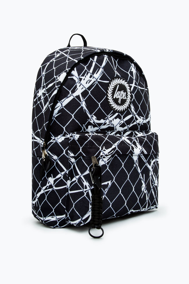 HYPE UNISEX BOYS BLACK FENCE CREST BACKPACK