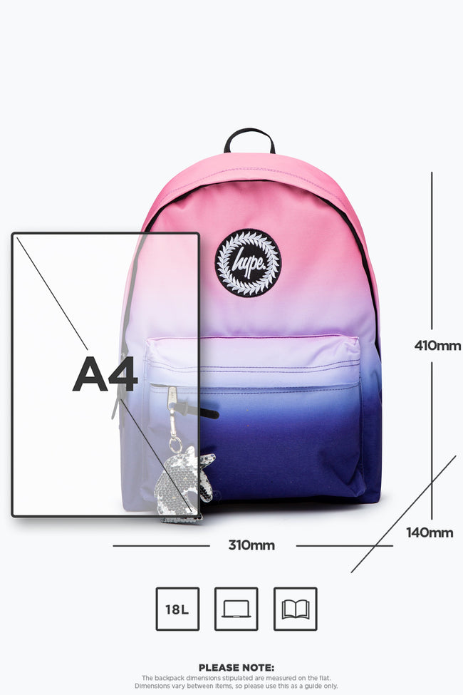 HYPE UNISEX MULTI DARK BERRY FADE CREST BACKPACK