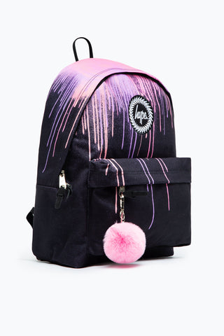 HYPE UNISEX PINK DRIPS CREST BACKPACK