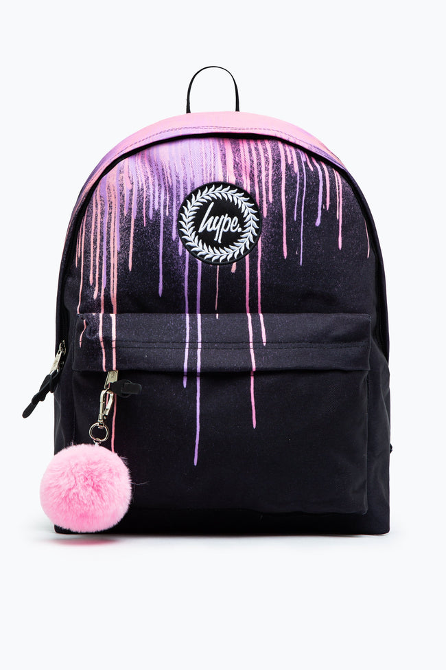 HYPE UNISEX PINK DRIPS CREST BACKPACK