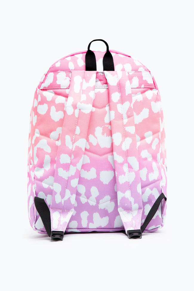 HYPE UNISEX PINK LEOPARD FADE CREST BACKPACK