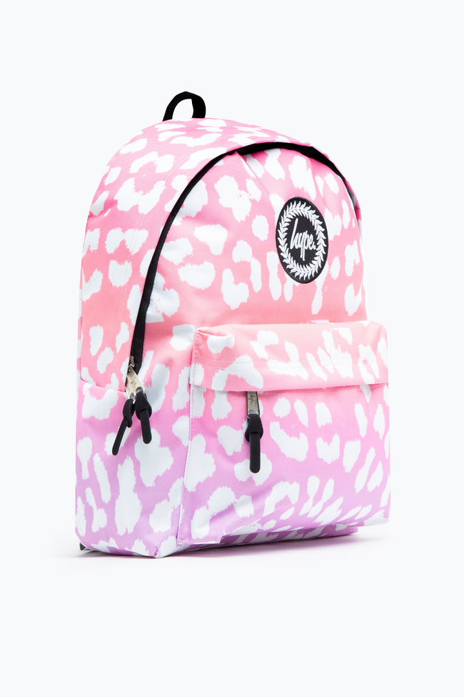 HYPE UNISEX PINK LEOPARD FADE CREST BACKPACK